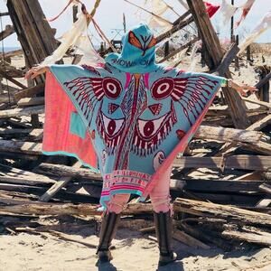 Rare Carlito Dalceggio “Caravan of Light” Festival Cape Poncho –Original Edition